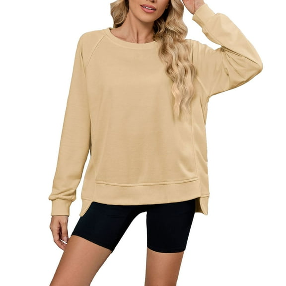 Weikingp Women Sweatshirt Ladies Sweatshirts Fashion Sweatshirt Cute Clothes for Women Cozy Clothes Brown XL