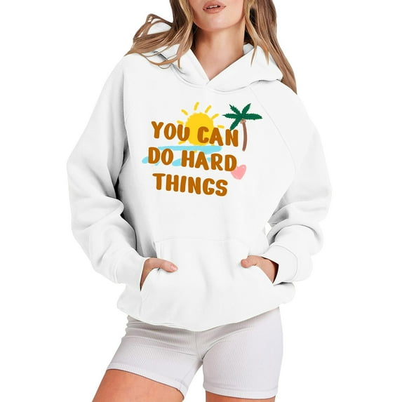 Weikingp Womens Hoodie Hoodies Graphic Graphic Hoodies Sweatshirt for Women Ladies Sweatshirts White XL