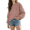 thumbnail image 1 of Weikingp Womens Pullover Sweatshirt Cute Sweatshirts for Women Sweatshirt Women Winter Clothing for Women Pullover Sweaters for Women Red M, 1 of 7