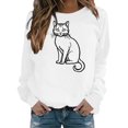 thumbnail image 1 of Weikingp Womens Pullover Sweatshirts Cotton Sweatshirts for Women Cute Clothes for Women Pullover Sweaters for Women Sweatshirts for Women White S, 1 of 4