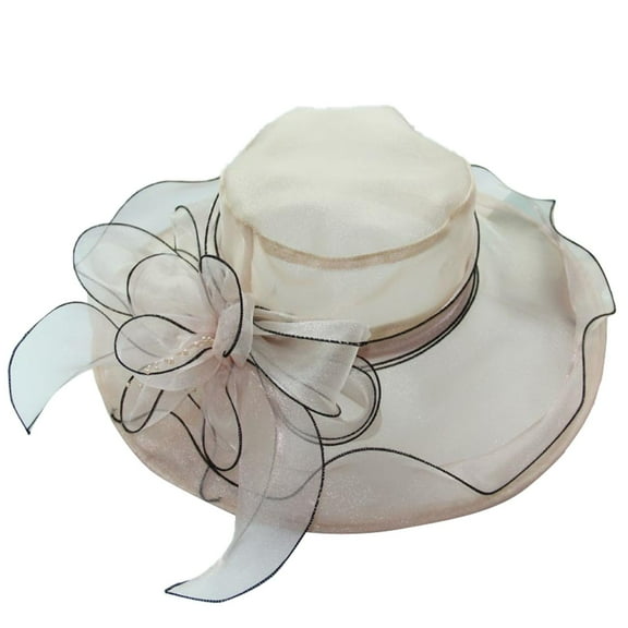 Weikingp Womens Sun Straw Hat Derby Hats For Women Kentucky Derby Hats For Women Floppy Sun Hats For Women Fancy Hats For Women Pink One Size