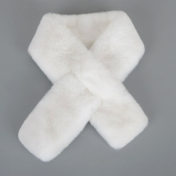 Weikingp scarf for women,Women Simple Plush Scarf Neck Women's Thickening And Lengthening Warm Scarf scarf for women winter winter accessories Clearance White One Size