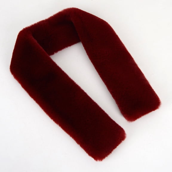 Weikingp scarf for women,Women Simple Plush Scarf Neck Women's Thickening And Lengthening Warm Scarf scarf for women winter winter accessories Clearance Wine One Size
