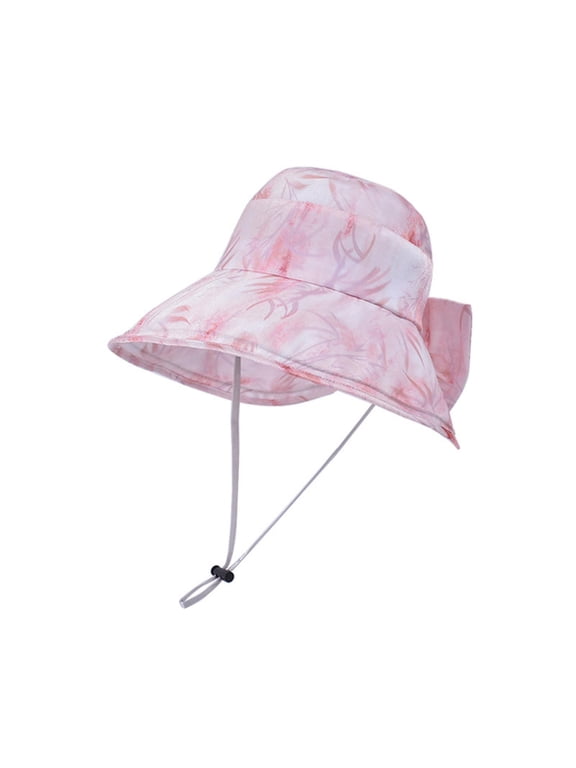 Fisherman's Hat Wide Brim HatWomen's Spring And Summer Large Brimmed Sunshade Hat Outdoor Travel Covering Fisherman's Hat Fashion Sun Hat Cruise Hats For Women Pink One Size Clearance!