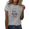 thumbnail image 1 of WeikingpWomens Tshirts Graphic Summer Tops Girl's Trip 2025 T Shirt Women's Fashion Round Neck Casual Short Sleeves Casual Tops for Women Gray L, 1 of 5