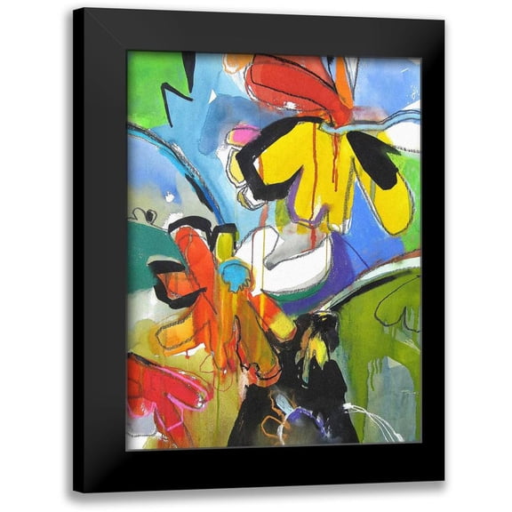 Weil, Emily 12x14 Black Modern Framed Museum Art Print Titled - Fresh Daisies