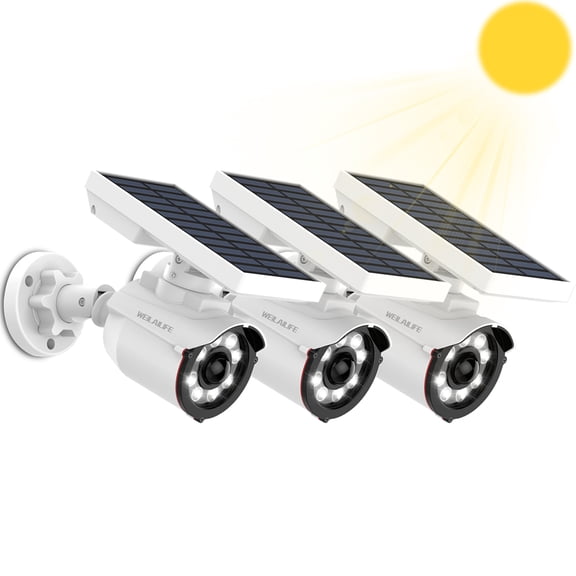 Weilailife Wall Light Adjustable Solar Panel Waterproof, ABS Plastic, White