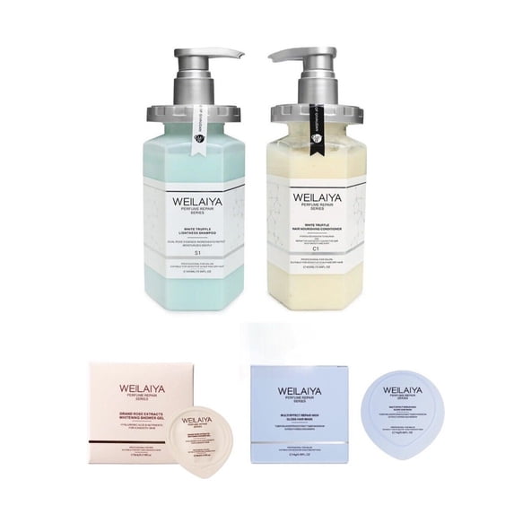 Weilaiya Perfume White Truffle Repair Damaged Hair Shampoo And Conditioner Set 450ml