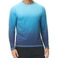 thumbnail image 1 of Weilanxin Long Sleeve Swim Shirts for Men Sun Protection Shirt Running Rashguard UPF 50+ UV Swimwear Athletic Workout BlueGradient 3XL, 1 of 7
