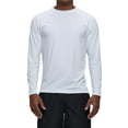 thumbnail image 1 of Weilanxin Long Sleeve Swim Shirts for Men Sun Protection Shirt Running Rashguard UPF 50+ UV Swimwear Athletic Workout White Size L, 1 of 7