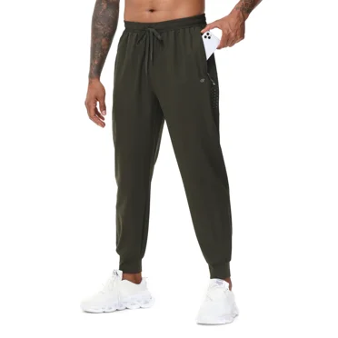Weilanxin Men's Athletic Running Pants Lightweight Waterproof Workout Joggers Quick Dry Gym Sweatpants Active Sports Track Training