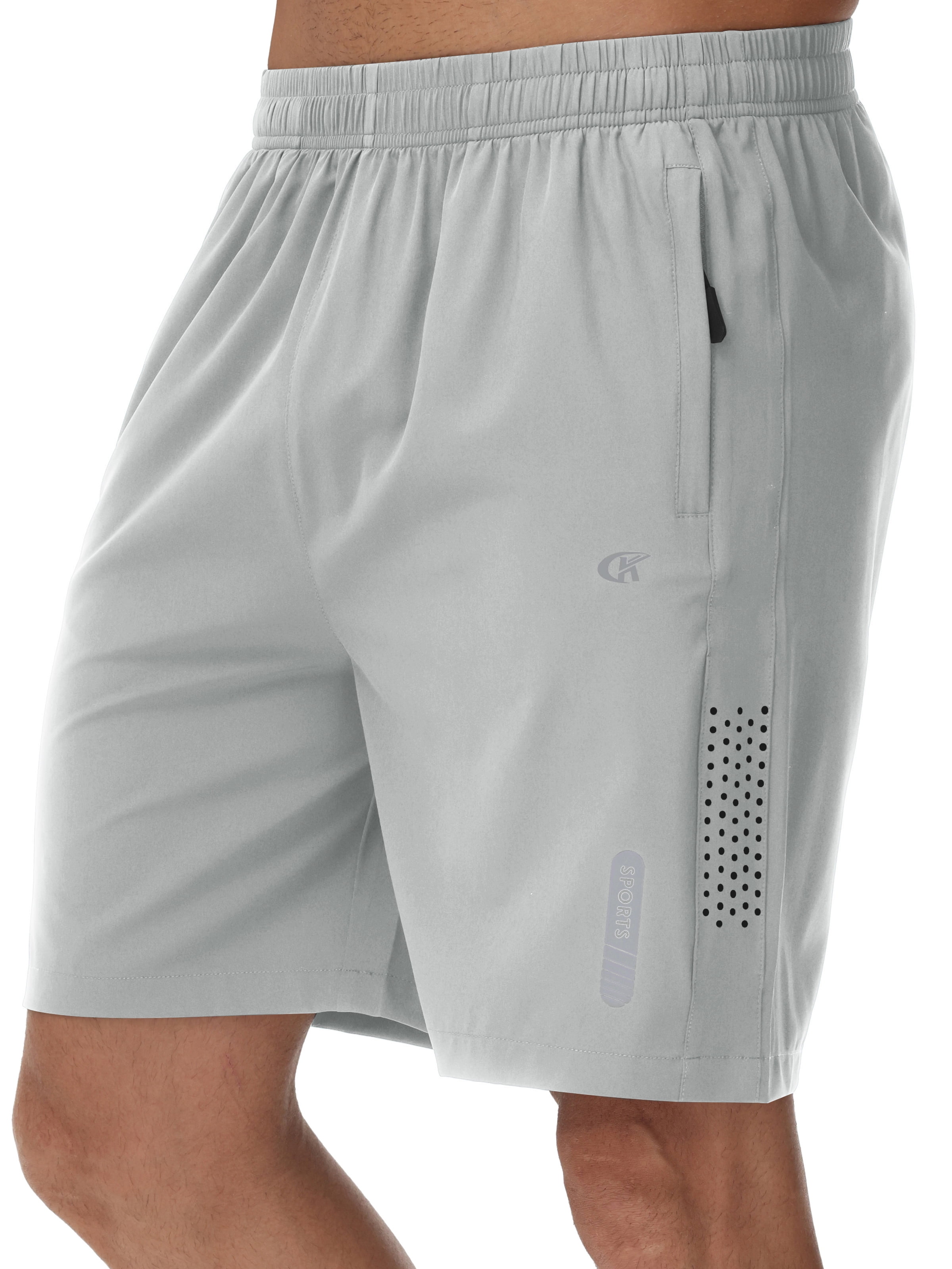 AHTJRT Mens Lightweight Quick Dry Athletic Running Shorts For Workout Sports Gym Basketball Hiking Beige M - View #12