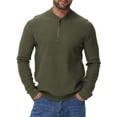 thumbnail image 1 of Weilanxin Men's Lightweight Sweater Quarter Zipper Pullover Sweaters Knitted Crew Neck Long Sleeve Waffle Casual, 1 of 9