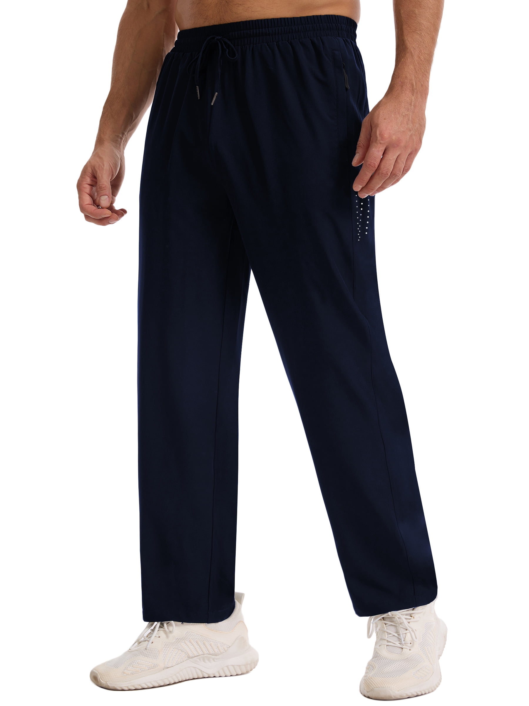 WEILANXIN Store Weilanxin Men's Lightweight Sweatpants with Zipper Pockets Cool-Touch Athletic Pants for Men Gym Pants for Workout,Jogging,Running