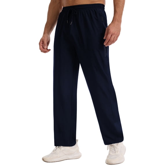 Weilanxin Men's Lightweight Sweatpants with Zipper Pockets Cool-Touch Athletic Pants for Men Gym Pants for Workout,Jogging,Running
