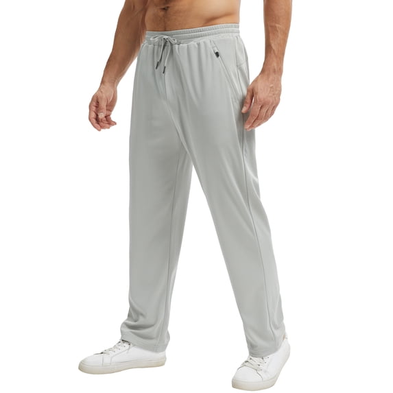 Weilanxin Men's Mesh Lightweight Sweatpants with Zipper Pockets Athletic Pants for Men Gym Pants for Workout,Jogging,Running