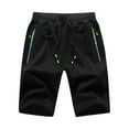 thumbnail image 1 of Weilanxin Men's Shorts Casual Drawstring Elastic Waist Workout Shorts with Zipper Pockets Black 36, 1 of 6