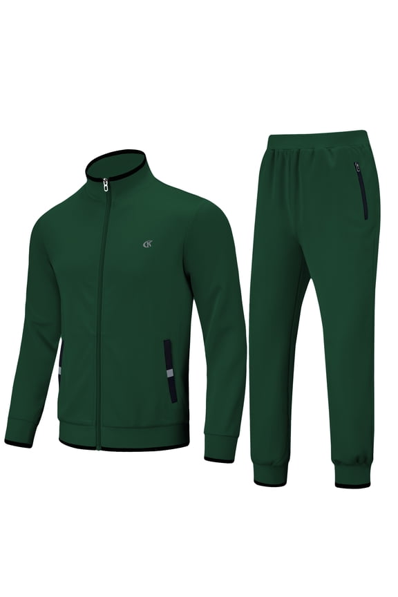 Men's Tracksuits Sweatsuits for Men Set Track Suits 2 Piece Casual Athletic Jogging Warm Up Full Zip Sweat Suits Armygreen L