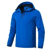 Weilanxin Men's Lightweight Jacket Hood Packable Raincoats Waterproof Rain Windbreaker for Outdoor Hiking Cycling Running