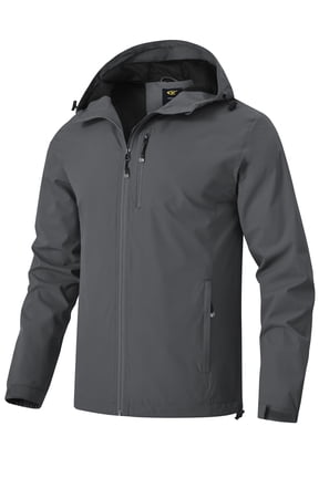 Men's Lightweight Jacket Hood Packable Raincoats Waterproof Rain Windbreaker for Outdoor Hiking Cycling Running