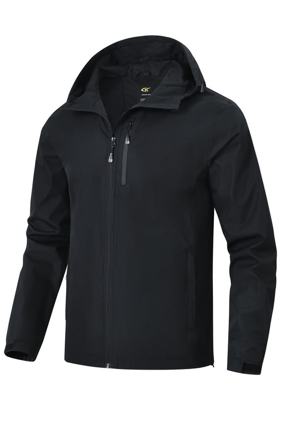 Men's Lightweight Jacket Hood Packable Raincoats Waterproof Rain Windbreaker for Outdoor Hiking Cycling Running