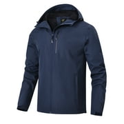Weilanxin Men's Lightweight Jacket Hood Packable Raincoats Waterproof Rain Windbreaker for Outdoor Hiking Cycling Runnin