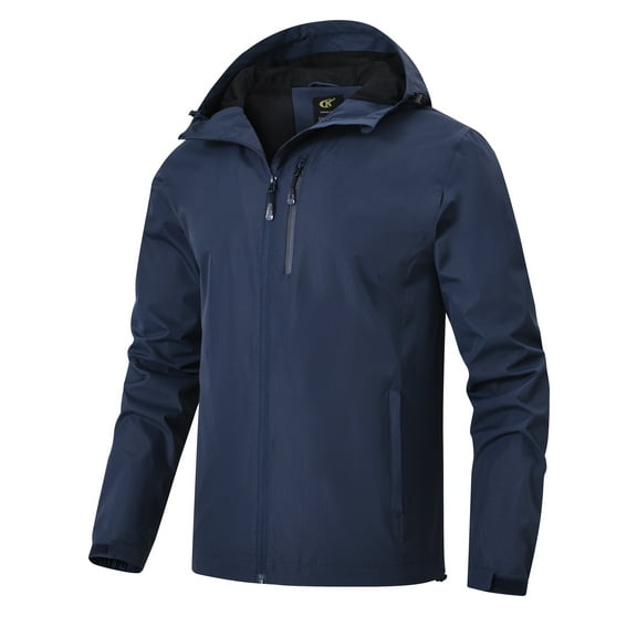 Weilanxin Men's Lightweight Jacket Hood Packable Raincoats Waterproof Rain Windbreaker for Outdoor Hiking Cycling Running