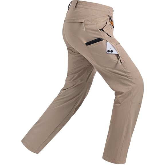 Weilanxin Mens Hiking Pants Lightweight Water Resistant Breathable Nylon Cargo Pants with 6 Pockets