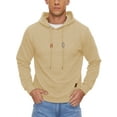 thumbnail image 1 of Weilanxin Mens Hooded Sweatshirt Casual Long Sleeve Drawstring Waffle Knit Pullover Hoodies Beige S, 1 of 8