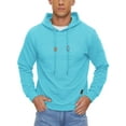 thumbnail image 1 of Weilanxin Mens Hooded Sweatshirt Casual Long Sleeve Drawstring Waffle Knit Pullover Hoodies Skyblue M, 1 of 8