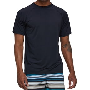 Weilanxin Swim Shirts Short Sleeve for Men Quick Dry Running UPF50+ Sun Protection Rash Guard Top BT3-Black XL
