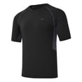 thumbnail image 1 of Weilanxin Swim Shirts Short Sleeve for Men Quick Dry Running UPF50+ Sun Protection Rash Guard Top Black 2XL, 1 of 9