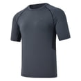 thumbnail image 1 of Weilanxin Swim Shirts Short Sleeve for Men Quick Dry Running UPF50+ Sun Protection Rash Guard Top CharcoalGrey L, 1 of 8