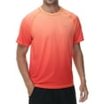 thumbnail image 1 of Weilanxin Swim Shirts Short Sleeve for Men Quick Dry Running UPF50+ Sun Protection Rash Guard Top Orange Gradient Orange Red 2XL, 1 of 8