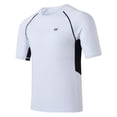 thumbnail image 1 of Weilanxin Swim Shirts Short Sleeve for Men Quick Dry Running UPF50+ Sun Protection Rash Guard Top White 2XL, 1 of 9