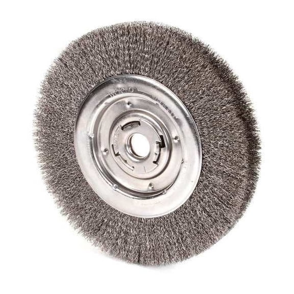 Weiler Wire Wheel Wire Brush, Arbor, 10", 0.0118" 93497