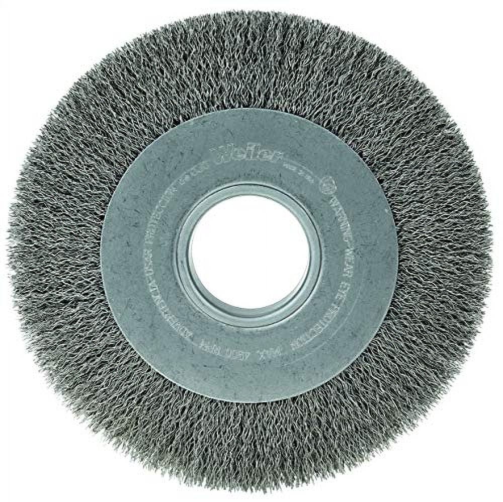 Weiler 06490 8" Medium Face Crimped Wire Wheel, .0118" Stainless Steel