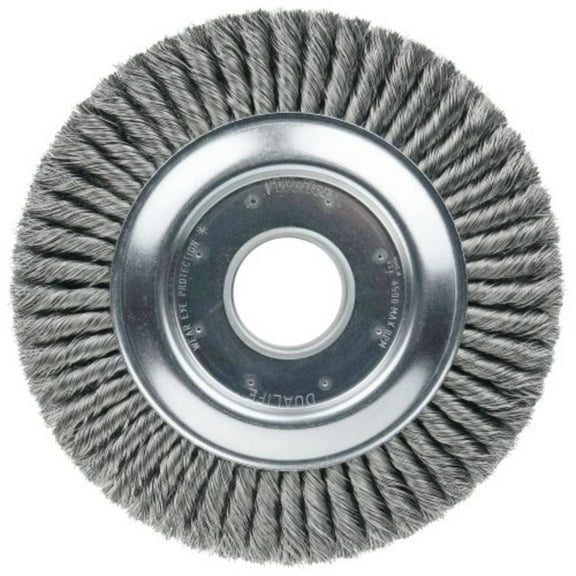 Weiler Dualife Twist-Knot Wire Wheel 10" dia 1 3/4" Trim .016 Wire 2" Arbor 09480