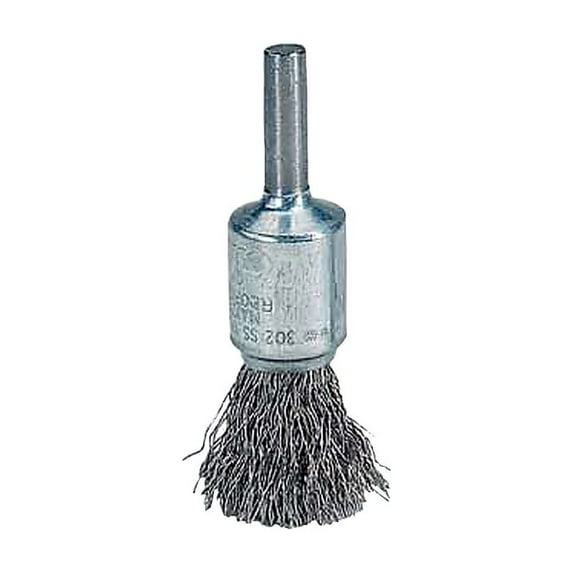 Weiler 1/4 in Stem 0.006 in (Dia) x 7/8 in (L) SS Wire EBA-21 Crimped Solid End Brush 804-10017