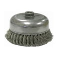 thumbnail image 1 of Weiler - 12576 - Weiler 6 X 5/8 - 11 X 1 3/8 Trim Carbon Steel Double Row .0350 Knot Wire Cup Brush For Use On Right, 1 of 1