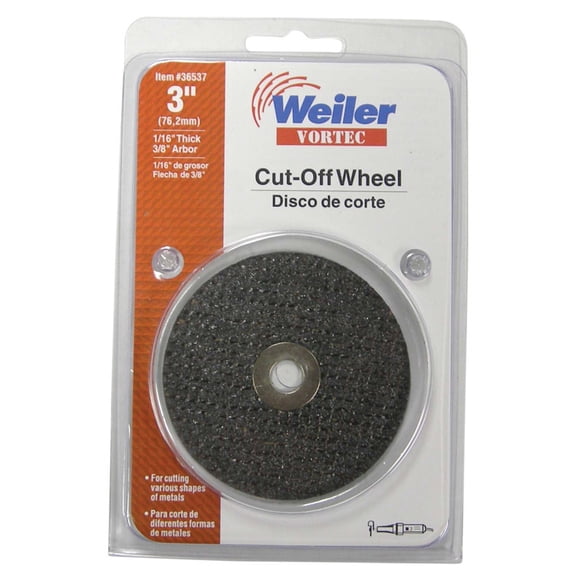 Weiler Vortec 3 in. D X 3/8 in. Aluminum Oxide Cut-Off Wheel 1 pc