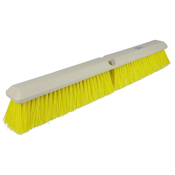 Weiler 42166 Perma-Sweep 24" Block Size, 3" Trim Length, Yellow Polypropylene Fill, Medium Sweeping Floor Brush