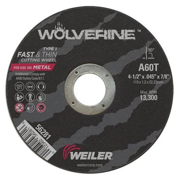 WORKPRO 20-Pack 4-1/2" X 7/8" Cut-Off Wheels For Metal & Stainless Steel