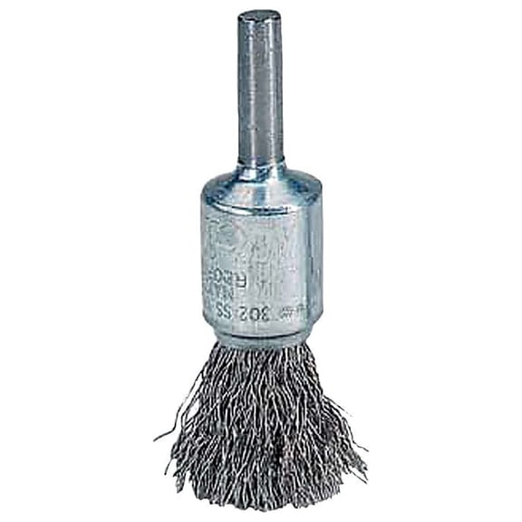 Weiler Crimped Wire End Wire Brush, Steel, 3/4" 93126