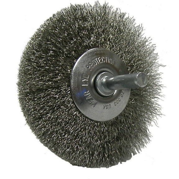 Weiler 804-17937 3 in. Narrow Face Concave Wheel 0.014 Stainless Steel Wire