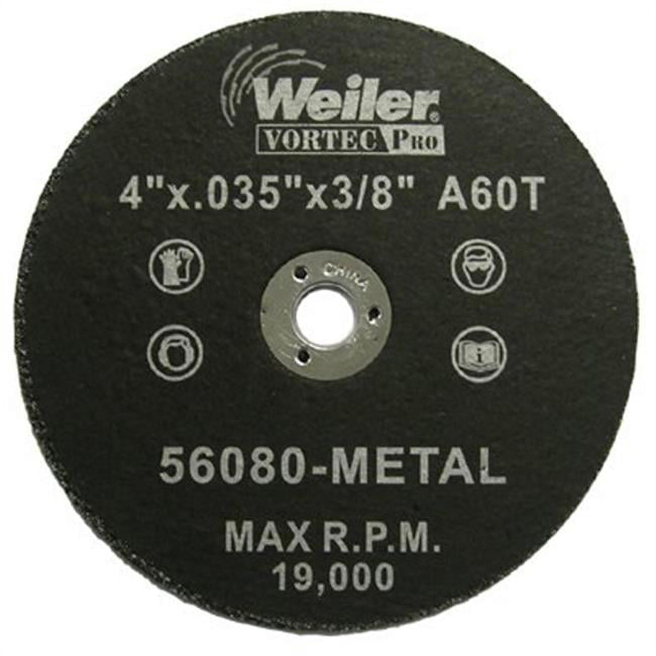 Weiler 80456271 4 Inch X .035 Inch Type 1 CutOff Wheel A60