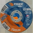 thumbnail image 1 of Weiler 804-58071 4.5 x 0.25 in. Tiger Zirc Type 27 Grinding Wheel, Z24T - 0.87 in. Nut, Pack of 10, 1 of 3