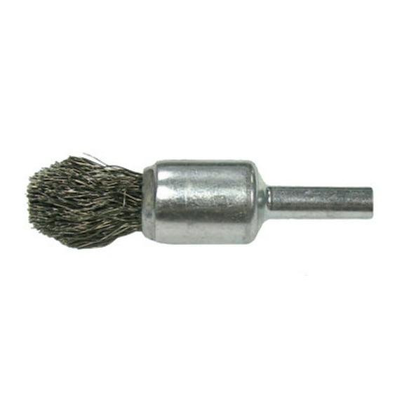 Weiler Controlled Flare End Brushes, Stainless Steel, 25,000 rpm, 1/2" x 0.014" - 1 EA (804-10314)