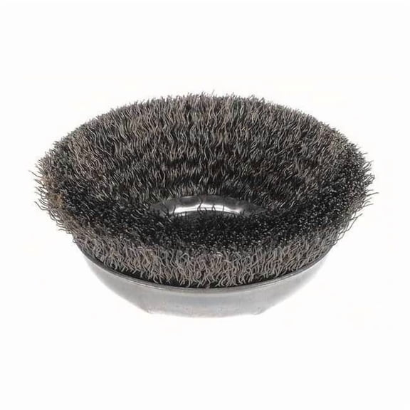 Weiler Crimped Wire Cup Wire Brush, 6", 0.020 " 93125