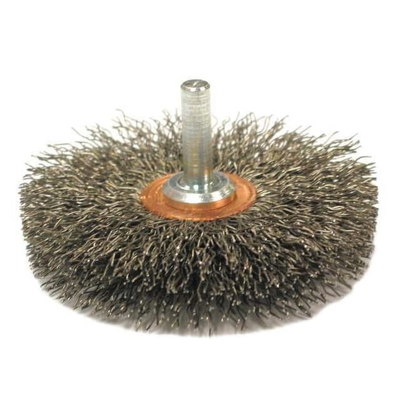 Weiler Crimped Wire Wheel Brush,Stem,3 in. 17617
